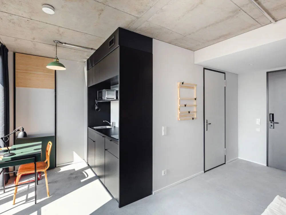 Neon Wood Student Housing in Berlin Mitte-Wedding, Penthouse Apartment