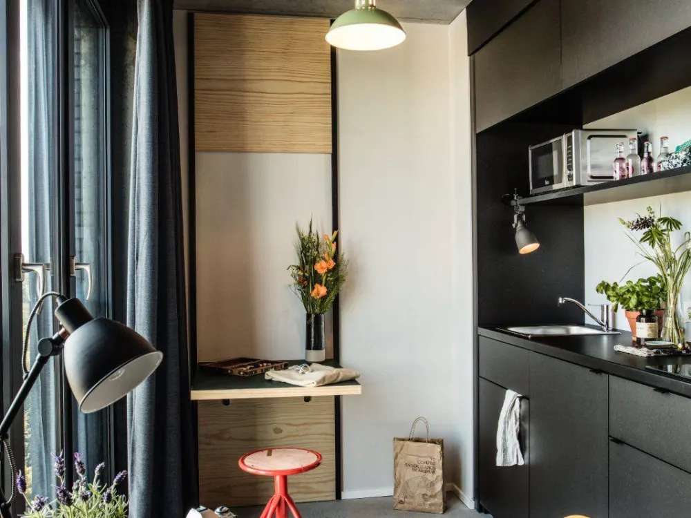 Neon Wood Student Housing in Berlin Mitte-Wedding, Penthouse Apartment