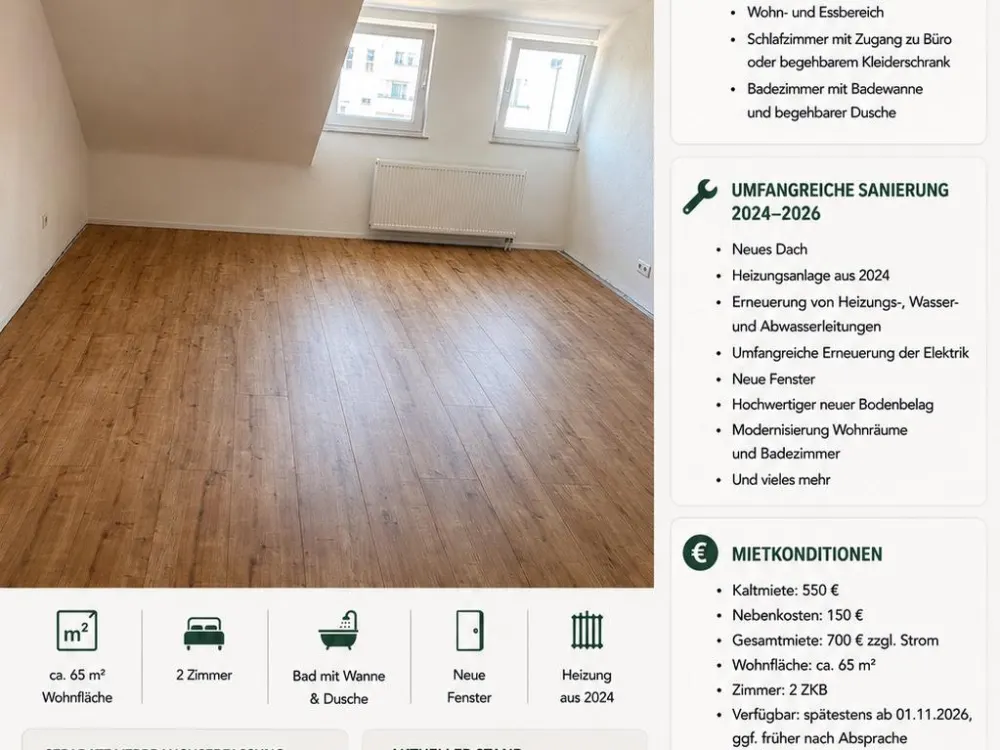 First Occupancy After Renovation / Beautiful and Bright Attic Apartment