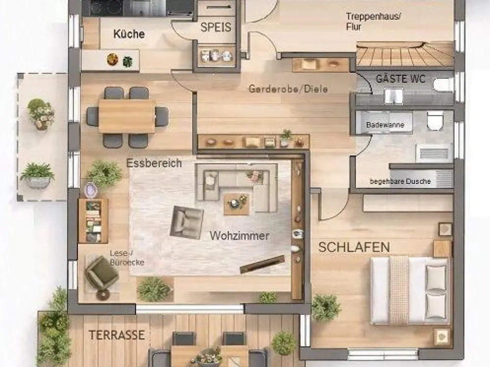 Modernes, zukunftssicheres Wohnen - Parkett, 2 Terrassen, EBK, A+