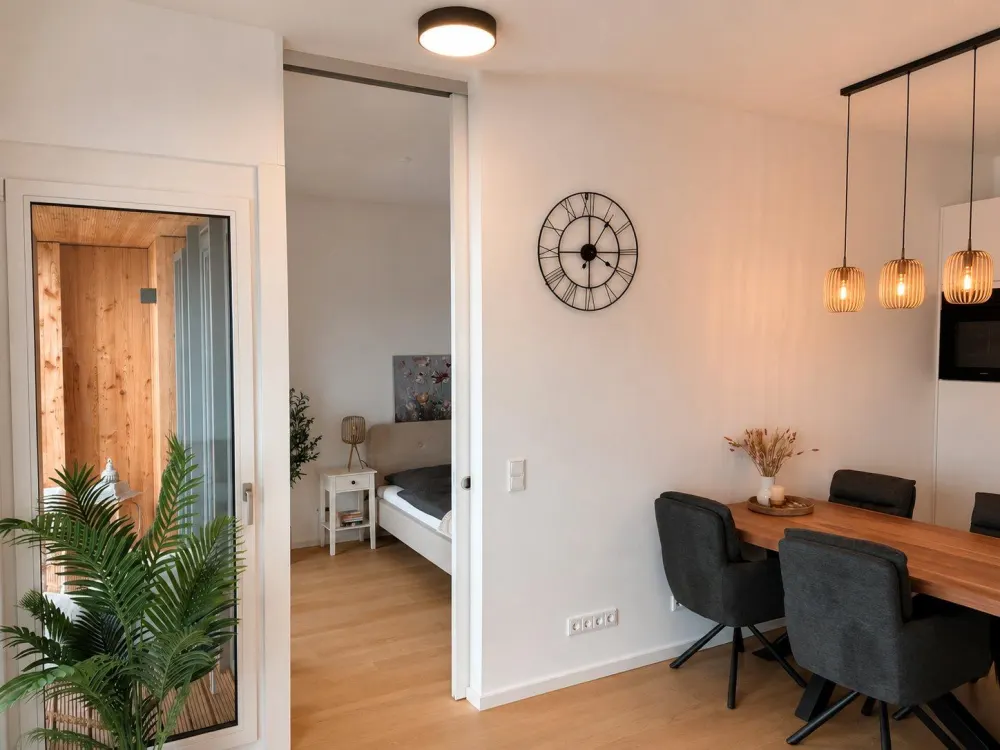18.OG Penthouse teilmöblierte 2 ZiWhg Blick über Hafen SW Balkon