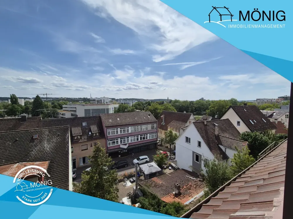 Schicke, neu renovierte 3-Zimmer-DG-Wohnung mit Einbauküche über den Dächern Böblingens