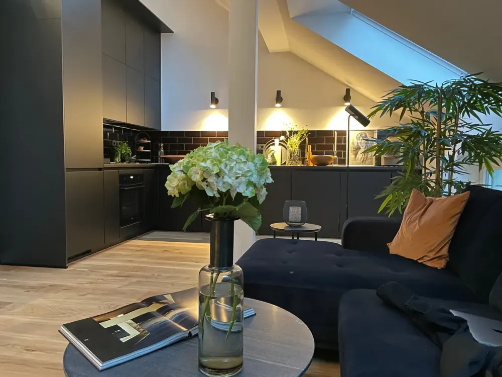 Kernsanierte Dachgeschosswohnung - Komplett möbliert - mit Einbauküche, großer Balkon u. Klimaanlage