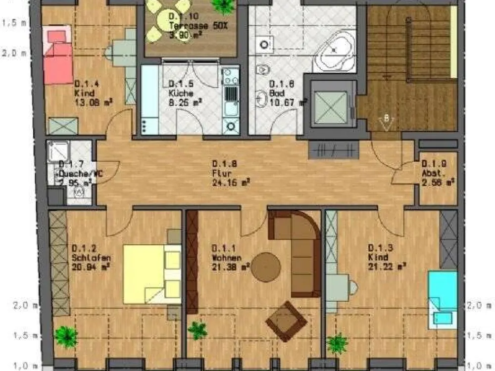 Großzügige 4-Raum Wohnung mit Dachterrasse, Zentrum West