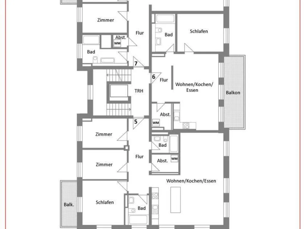 3 Zimmer-Wohnung mit zwei Balkonen, Erstbezug in Leutzsch