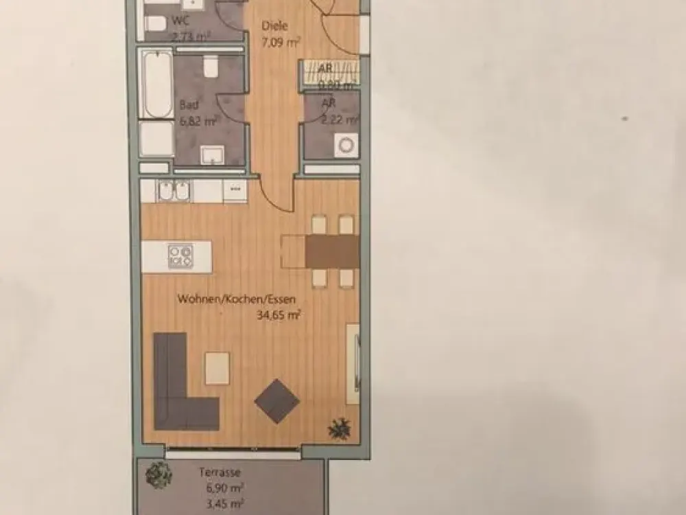 Helle 2-Zimmer-Wohnung mit hochwertiger Ausstattung in Hamburg-Marienthal