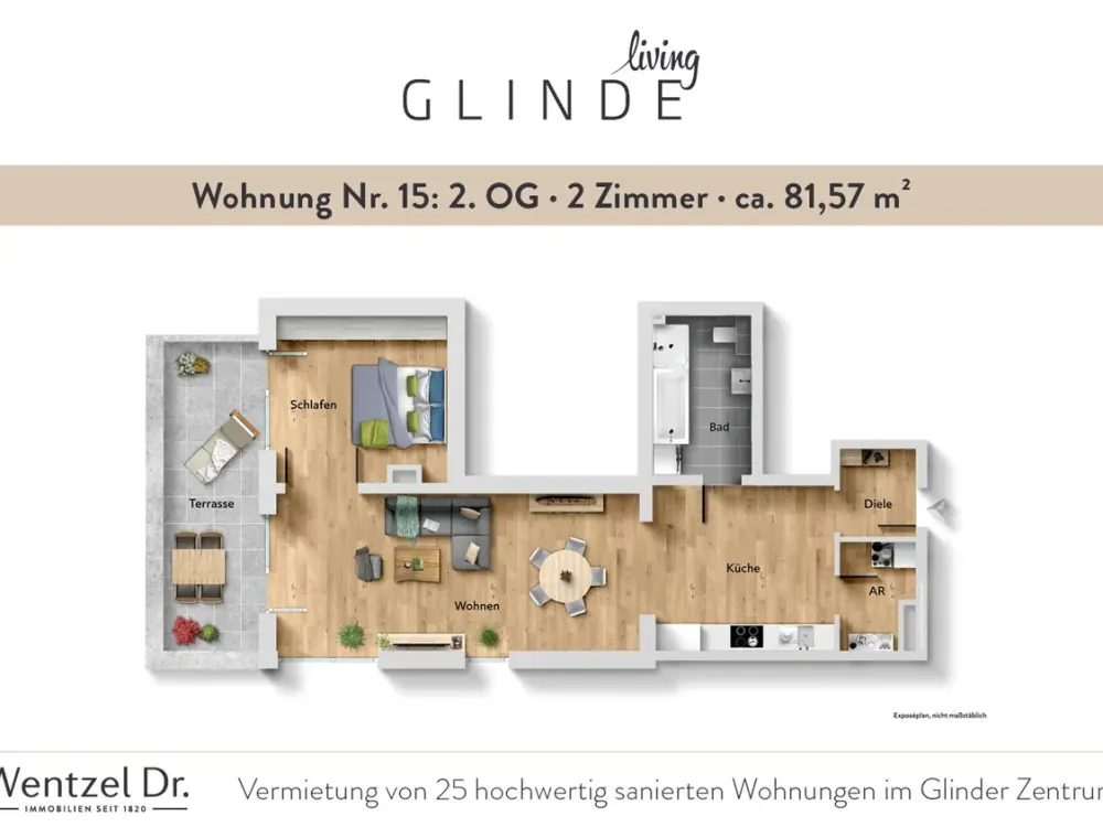 2-Zimmer-Wohnungen in Glinde mit modernem Wohnkomfort, Wentzel Dr.
