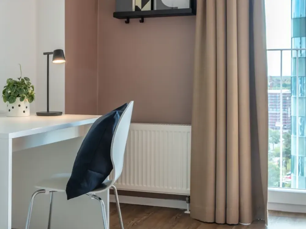 Möblierte 2-Zimmer Wohnung mit Fitness, Wifi, Lounge & Dachterrasse