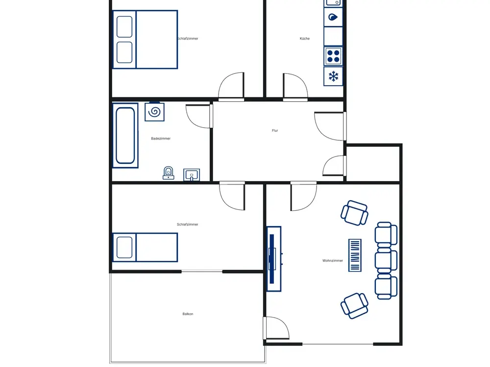 Gelegenheit: perfekte 3-Zimmer-Wohnung mit Balkon