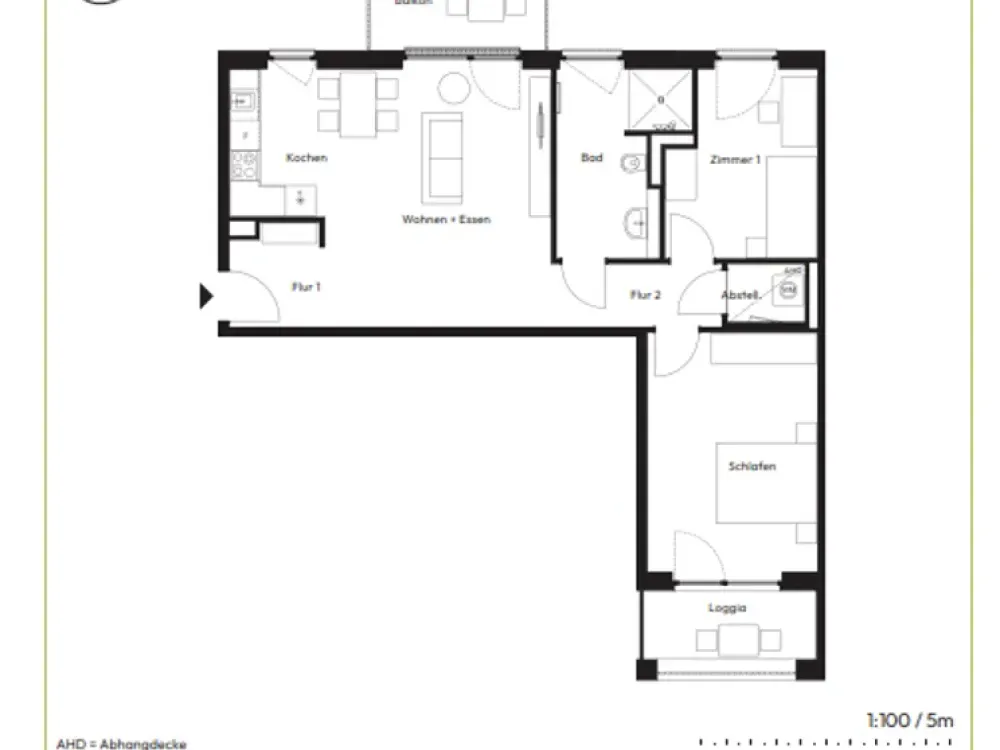 Beautiful 3-Room Apartment with Balcony