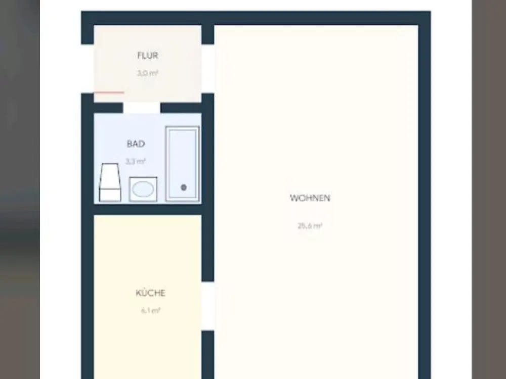 Helle, ruhige 1-Zimmer-Wohnung für Singels in der Maxvorstadt
