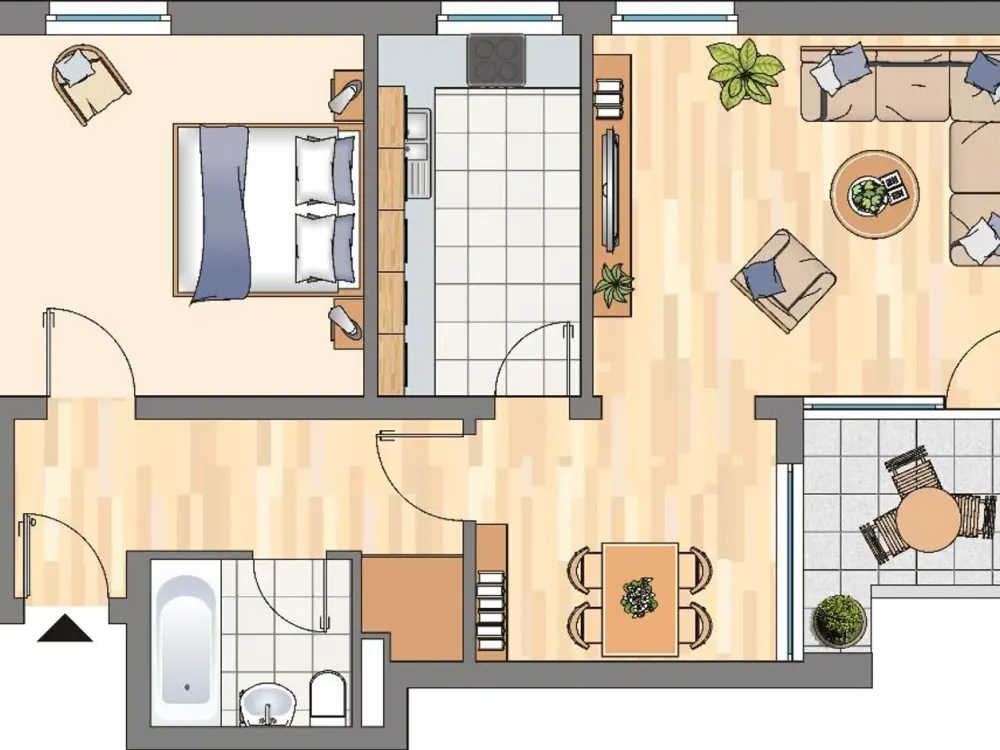 Helle 2-Zimmer-Wohnung in Dortmund Scharnhorst