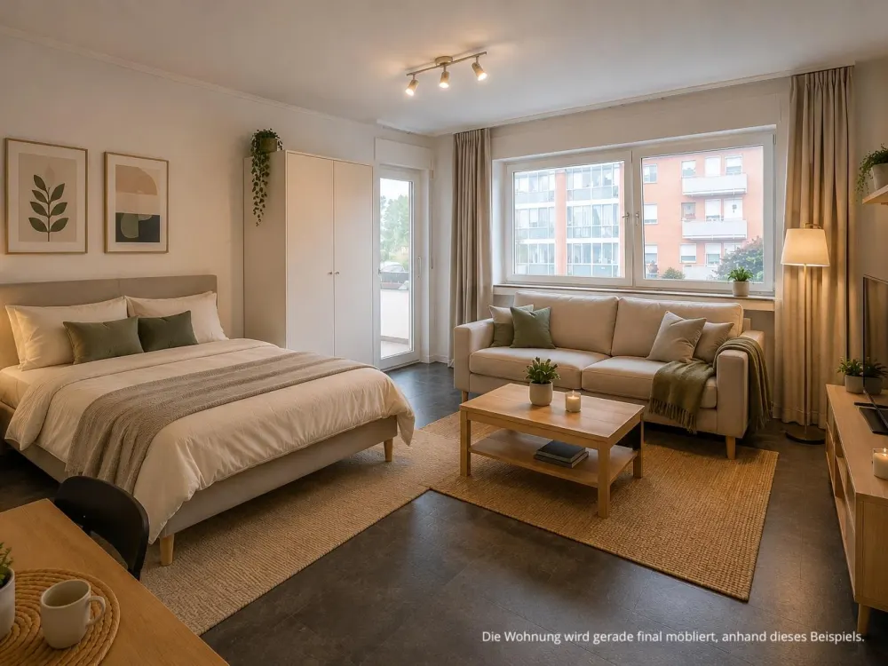 Charmante möblierte 1-Zimmer-Wohnung | 42 m² I Balkon