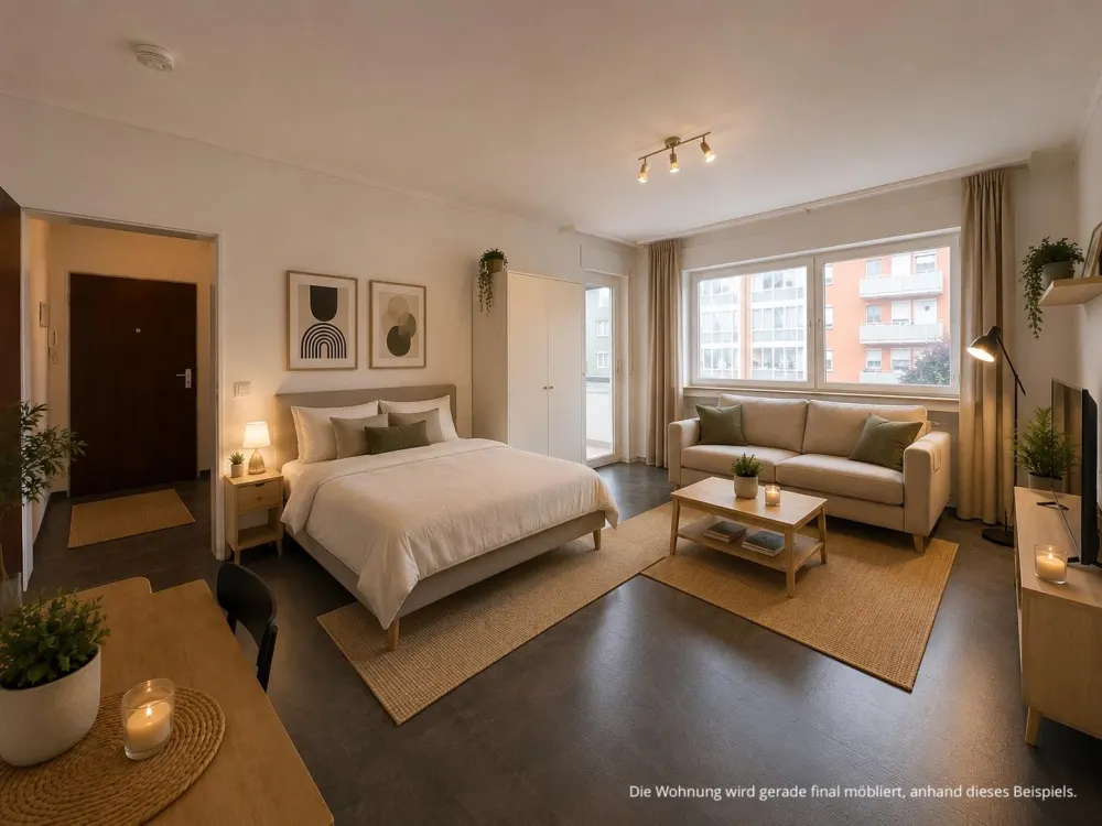 Charmante möblierte 1-Zimmer-Wohnung | 42 m² I Balkon