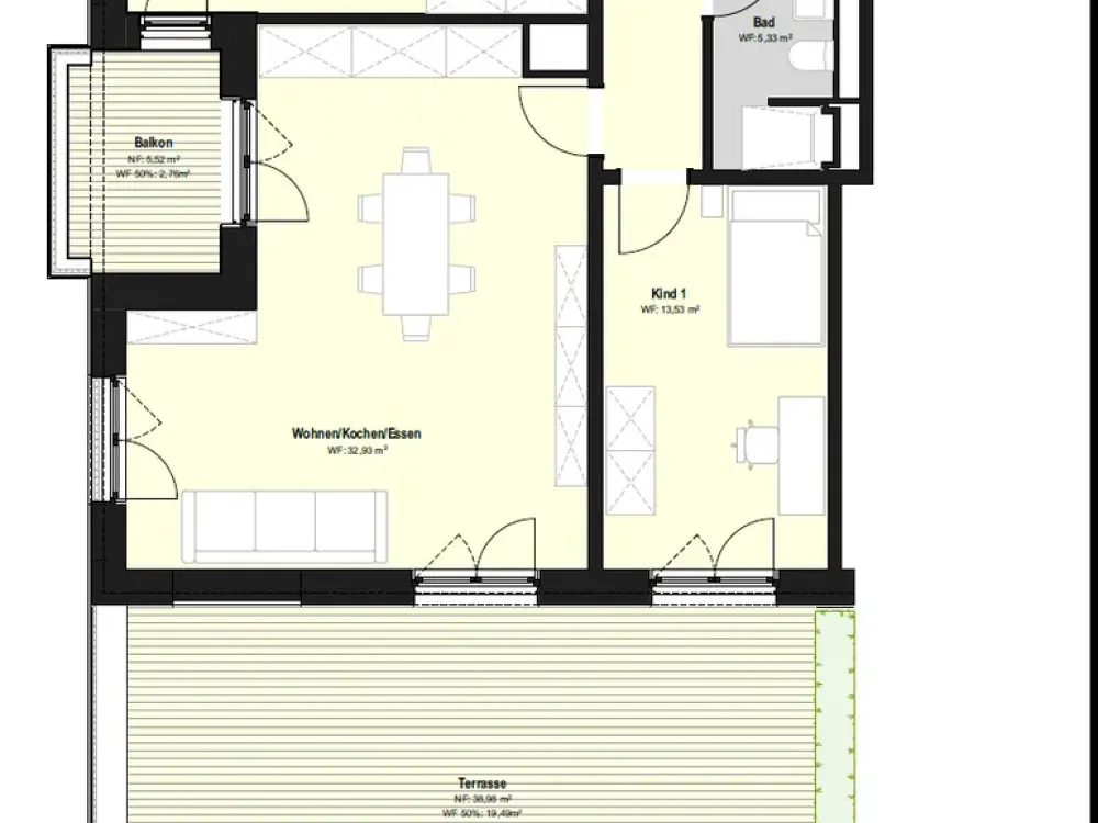 Great Ground Floor Apartment with Spacious Terrace