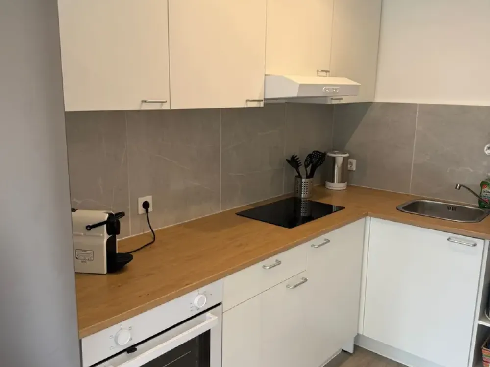 Neue, komplett möblierte, exklusive 1-Zimmer-Wohnung mit EBK und Balkon in Linkenheim-Hochstetten