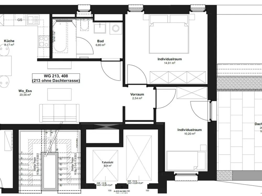 Zuhause mit 3,5 Zimmern und Penthouse-Flair in München
