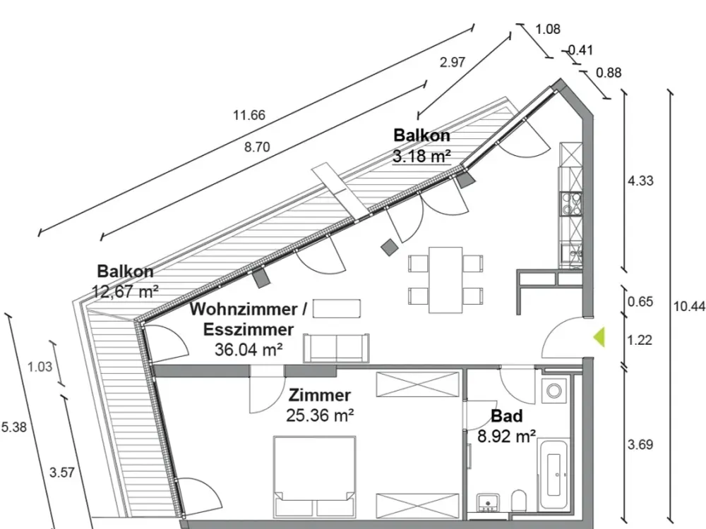 WIE EIN BAUMHAUS! Gemütliche 2 Zimmer Wohnung mit ca. 78m², EBK, Concierge und Gym in Berlin-Mitte!