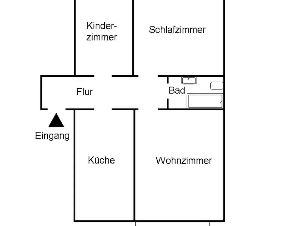 *frisch renovierte 3,5 Zimmer Wohnung mit Balkon in Hofstede*