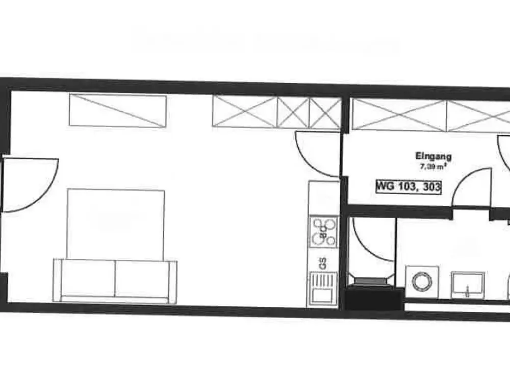 Helle 1-Zimmer-Wohnung mit Balkon | Neubau | Obersendling