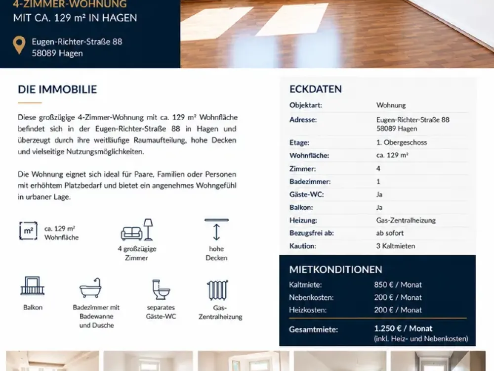 Viel Platz für Ihren Alltag: 4-Zimmer-Wohnung in Hagen