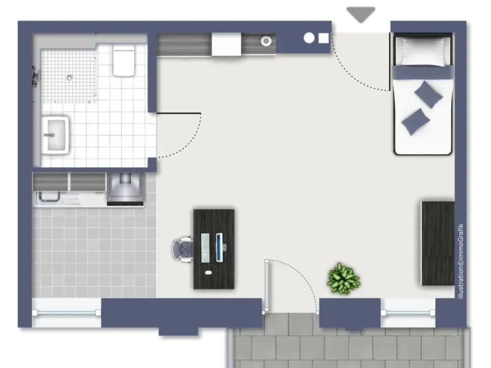 LENNER´S CAMPUSAPARTMENTS! Möblierte Apartments mit Balkon direkt an der UNI-Bochum!