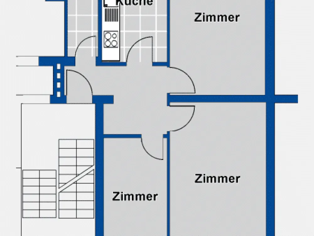Gut geschnittene 2 1/2-Zimmer Wohnung mit Balkon