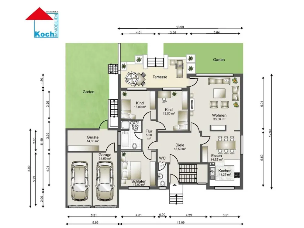 5-Room Apartment in Malsch (Ground Floor) with Garden Use