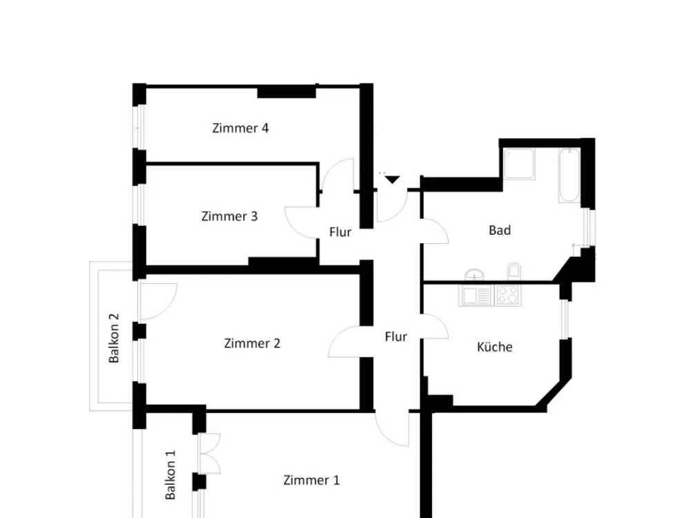 Klassische Altbauwohnung mit 2 Balkonen in der Rodenbergstraße/Renovierungsbedarf