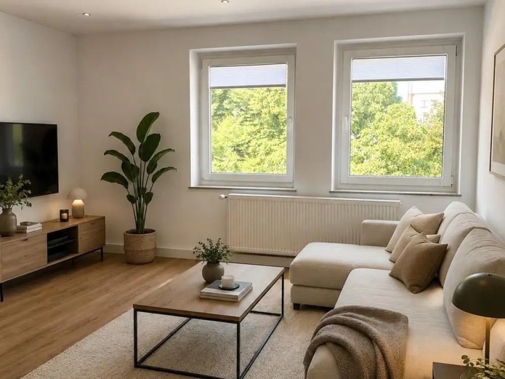 Modern wohnen mit Parkblick. Sanierte 3-Zimmer-Wohnung in zentraler Lage