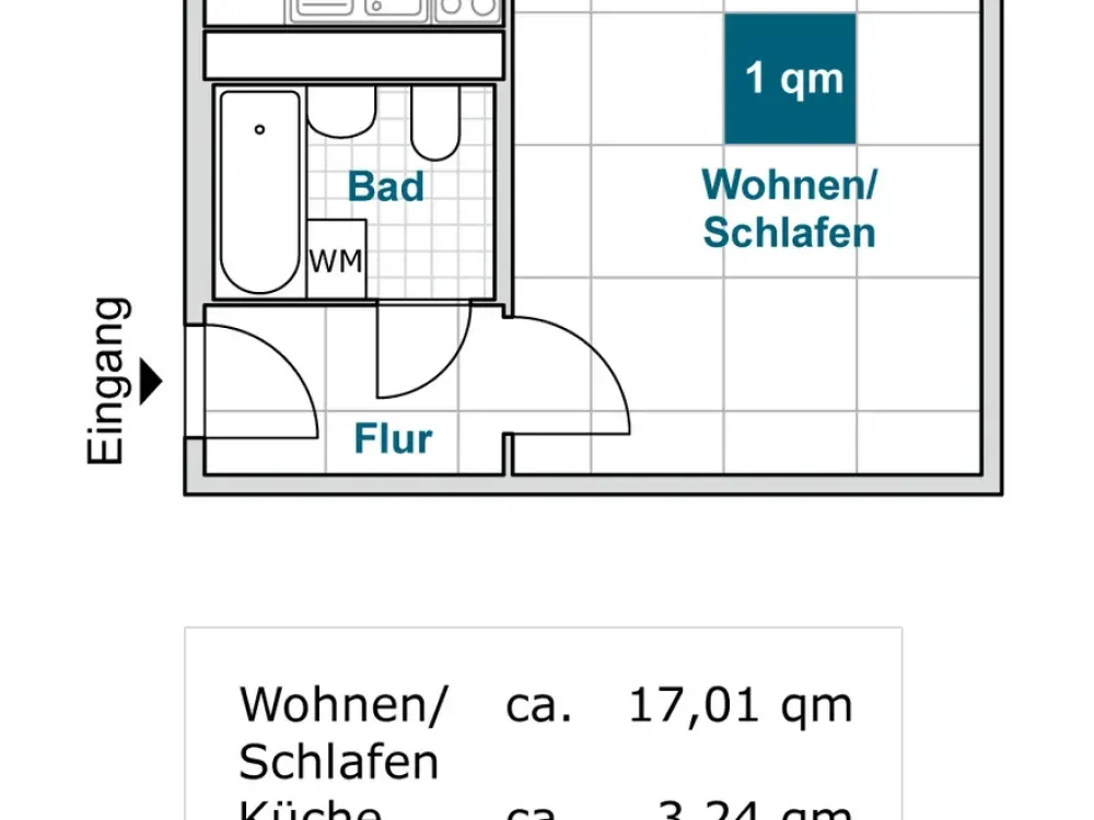 1-Room Apartment for Rent