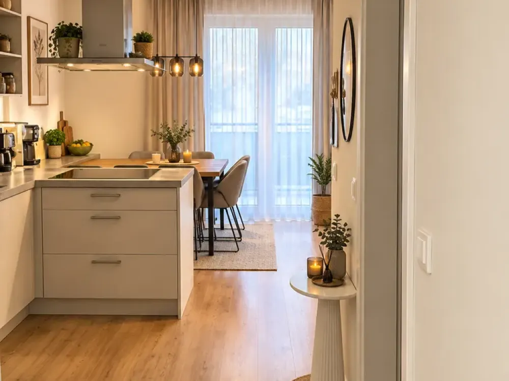 FISCHBEK TERRASSEN, ruhige 3-Zimmer-Wohnung mit großem Süd-West-Balkon