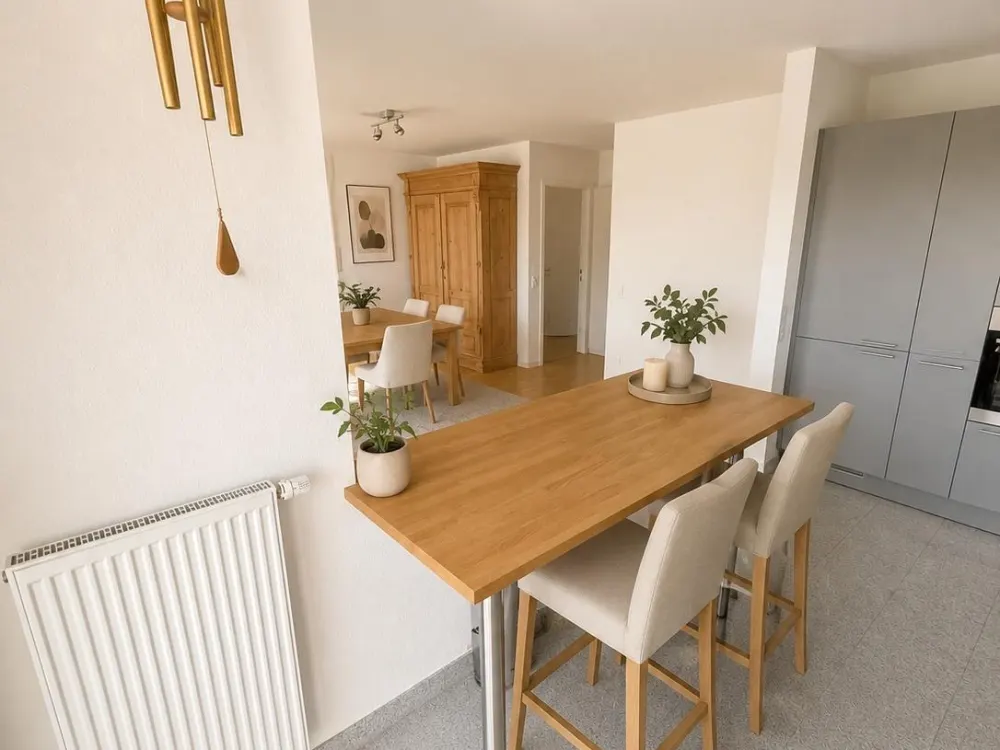 KIT Nord: furnished bright 4-room apartment with large living area