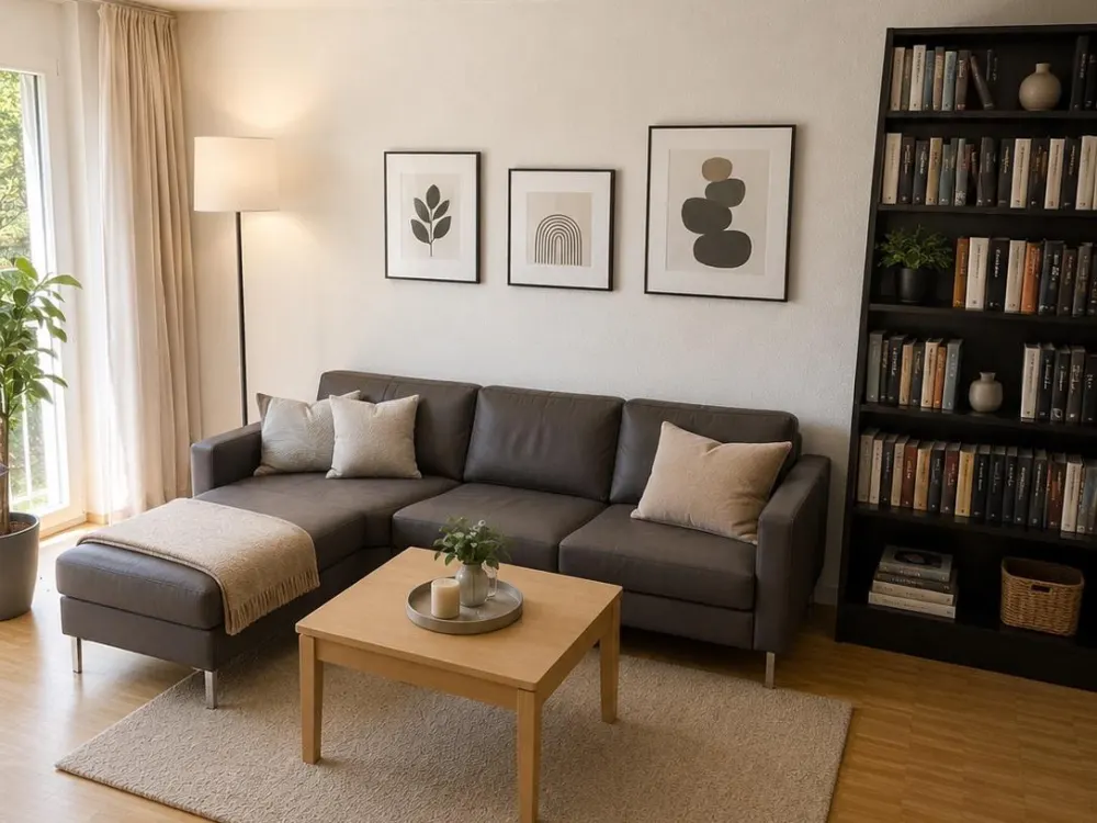 KIT Nord: furnished bright 4-room apartment with large living area