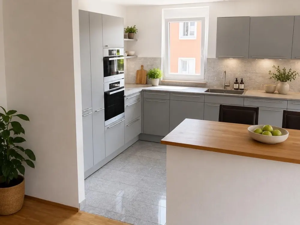KIT Nord: furnished bright 4-room apartment with large living area