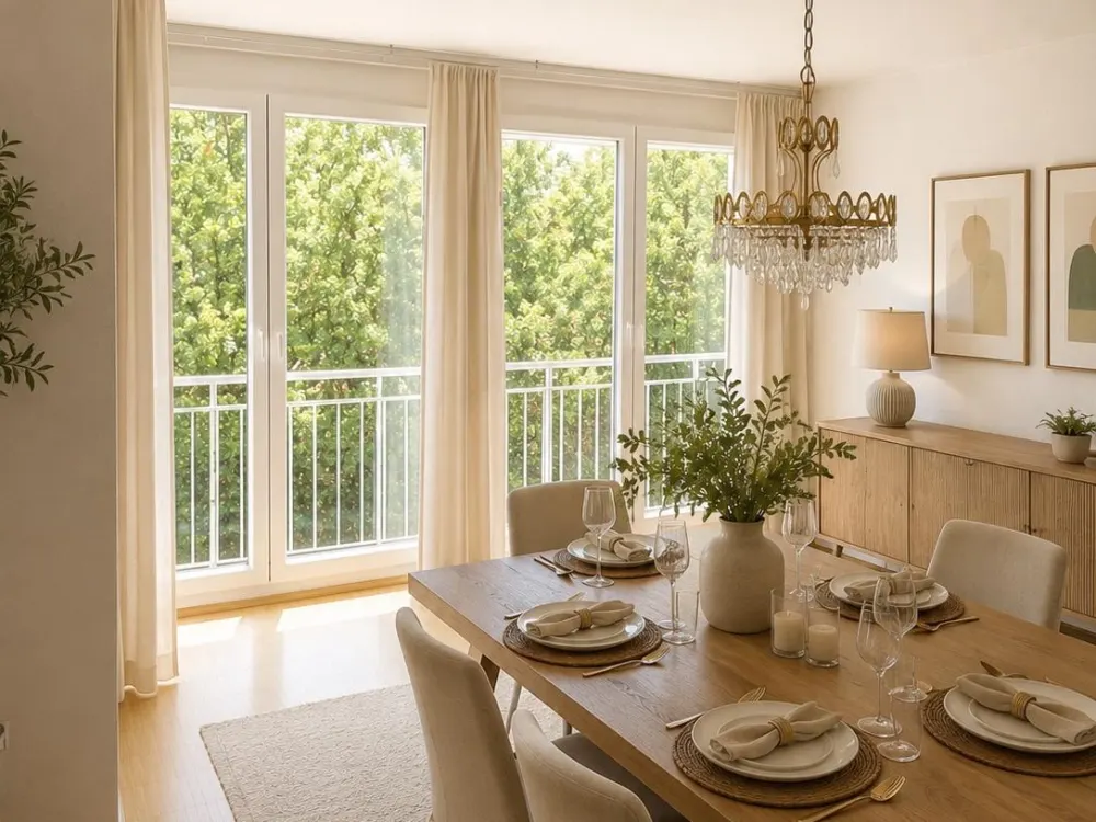 KIT Nord: furnished bright 4-room apartment with large living area