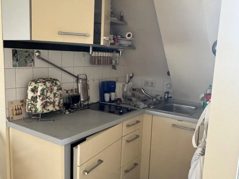 Helle 2-Zimmer-Dachgeschosswohnung mit Balkon u. schöner Aussicht