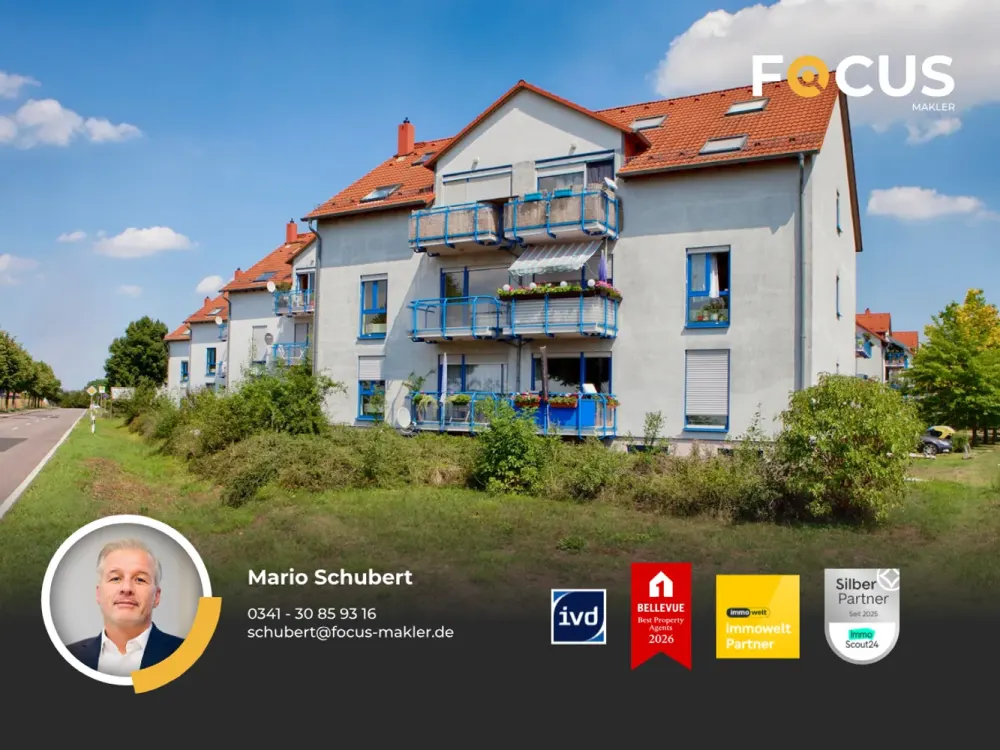 Günthersdorf - tolle 3-Raumwohnung in ländlicher und gepflegter Anlage mit Balkon und Stellplatz