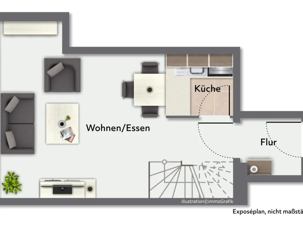 2 Zimmer-Maisonette-Wohnung in Dresden Plauen