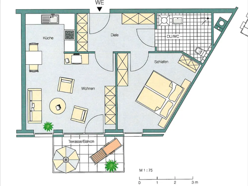 2-Zimmerwohnung mit Terrasse - Barrierefrei mit Aufzug