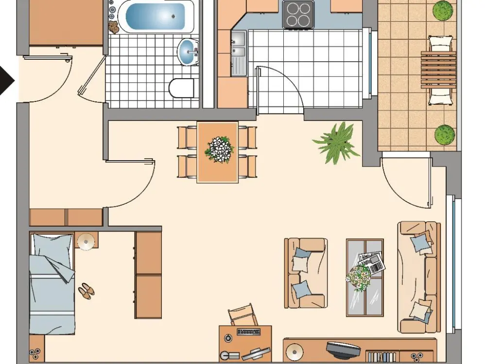 Demnächst frei! 1-Zimmer-Wohnung in Heiligenhaus Heide - Hetterscheid