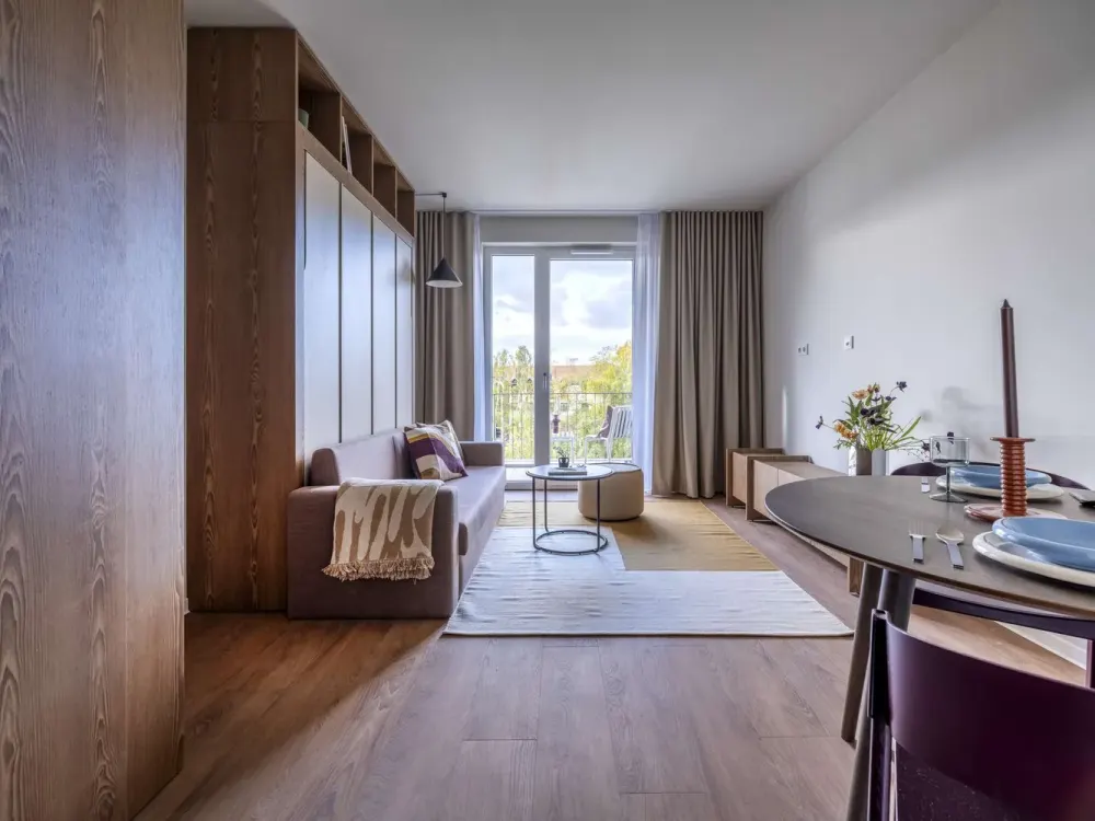 Möbliertes Studio Standard mit Gemeinschaftsflächen: Padelplatz, Fitness, Dachterrasse & mehr