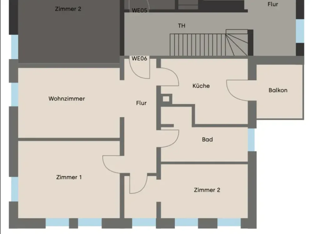 Hochwertig sanierte 3-Zimmer-Wohnung mit hellem Parkett und moderner Einbauküche