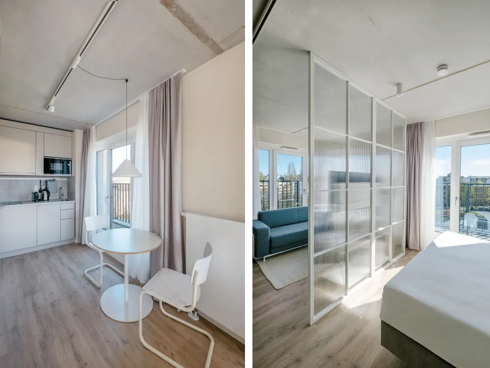 Einziehen und wohlfühlen: Löffelfertiges Apartment mit Gym, Coworking & Rooftop am Schloss Charlottenburg