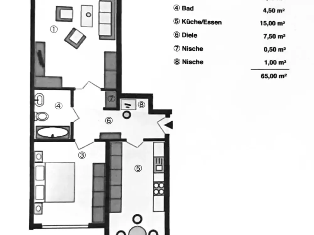 Alltagstaugliche 2-Zimmer-Wohnung mit Balkon in Brühl