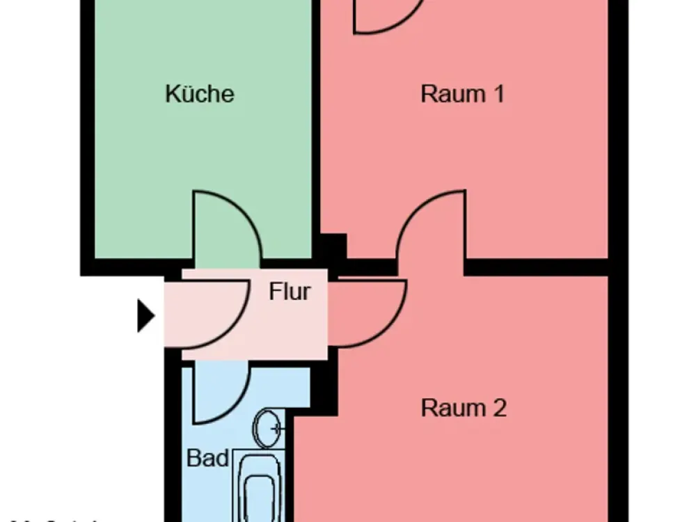 Completely Renovated 2-Room Apartment in Castrop-Rauxel Schwerin