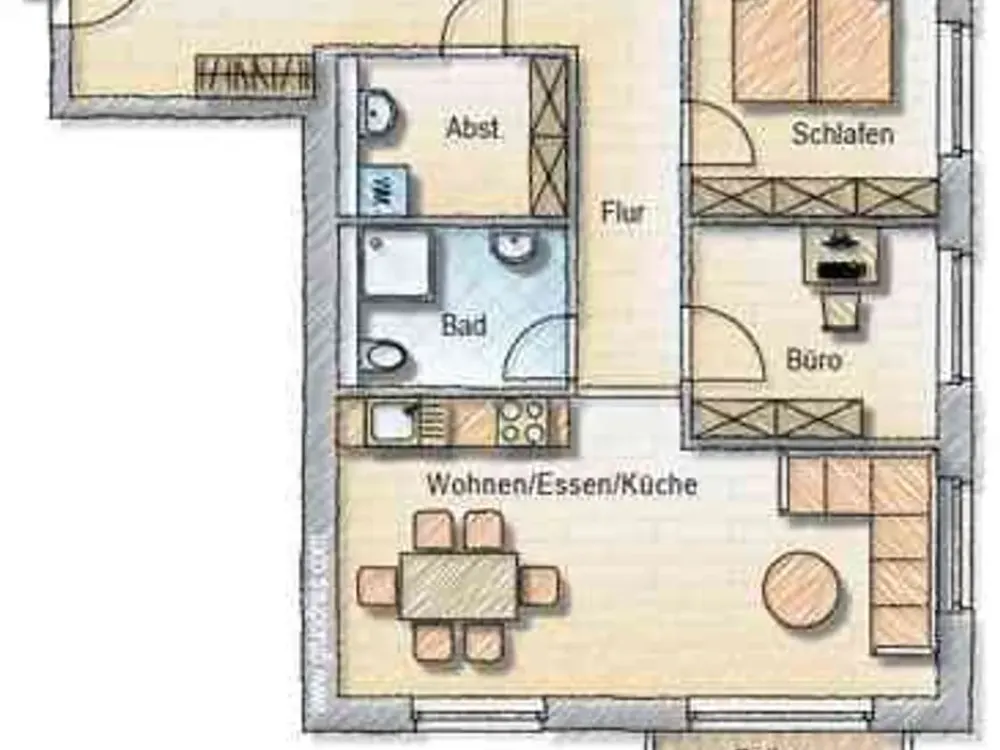 Gut geschnittene 2-Zimmer-Wohnung im Quartier Silberborn