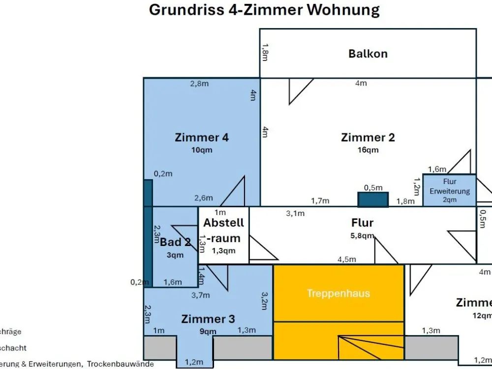 Studenten-TOP 2-Zi DG-WHG an der HS Bremen & großem Balkon