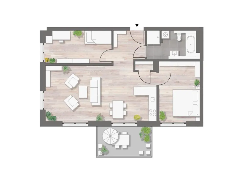 Ihre neue 3 Zimmerwohnung im Erstbezug mit Balkon.