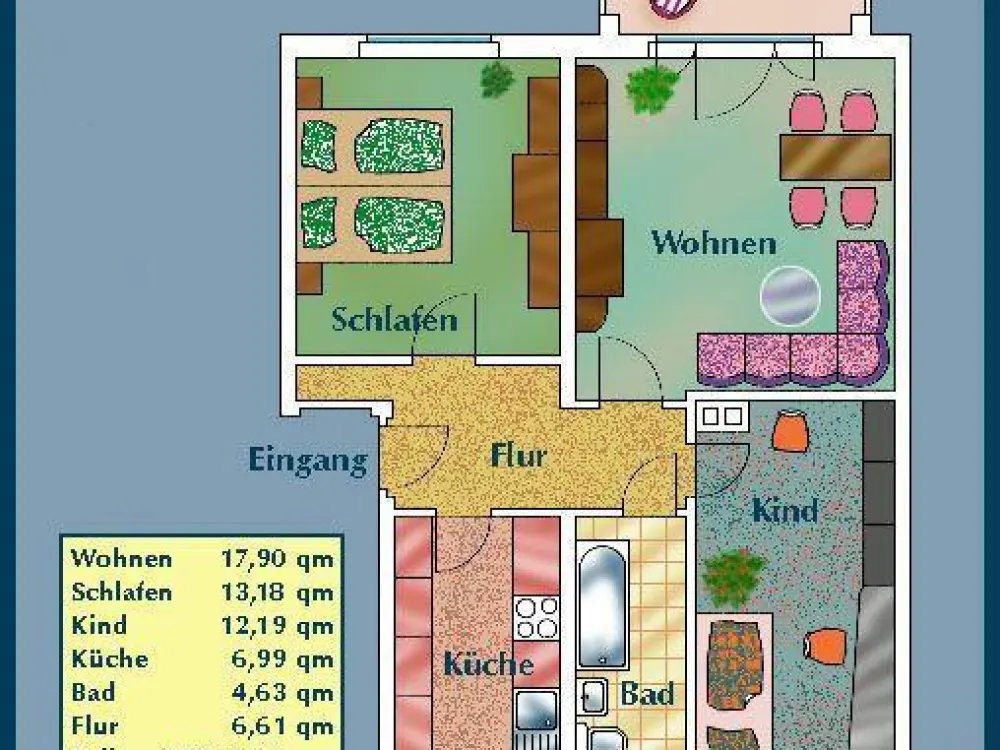 Stadtleben trifft Familienidylle: 3 Zimmer, Balkon & grünes Umfeld mitten in der Innenstadt